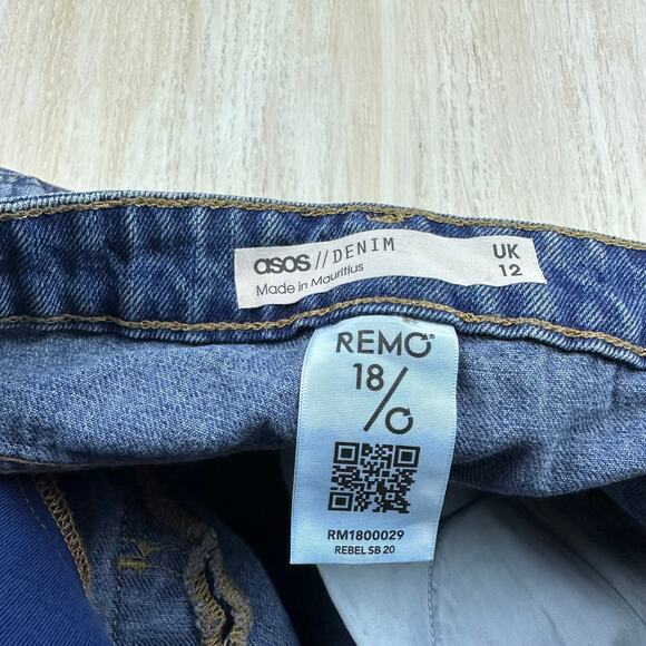 ASOS Maternity Remo Rebel Denim Casual Over-Bump Belly Stretch Panel Jeans 8 - Picture 12 of 13